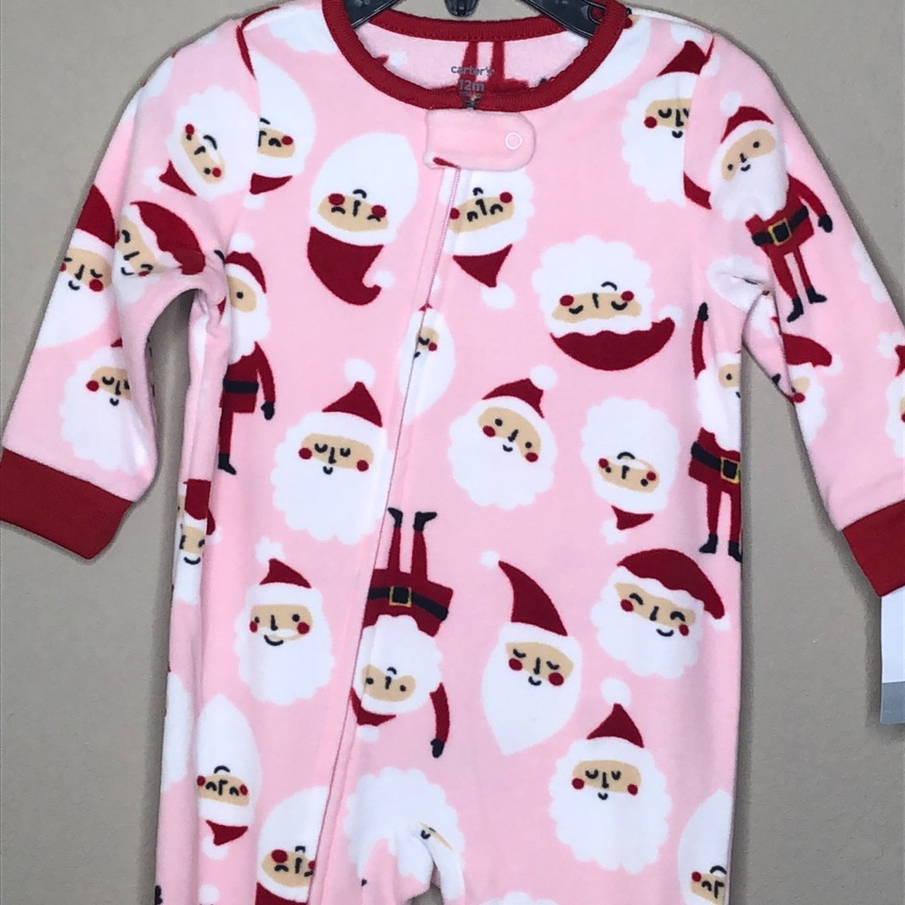 Pink Santa Footed Pj